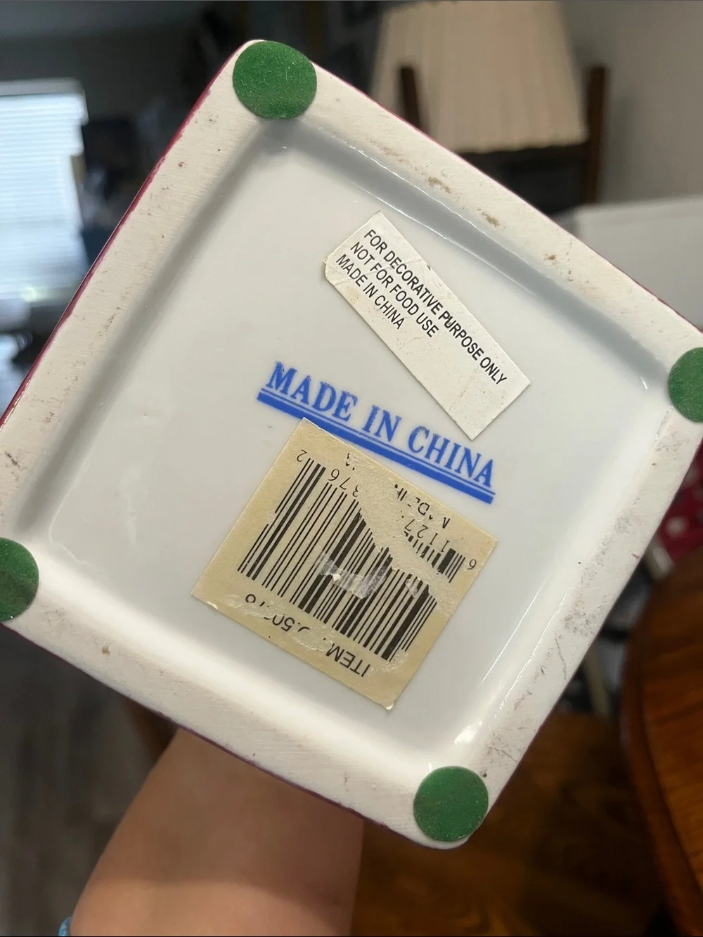 Vintage Red and Gold Porcelain Floral Vase - Picture 9 of 10